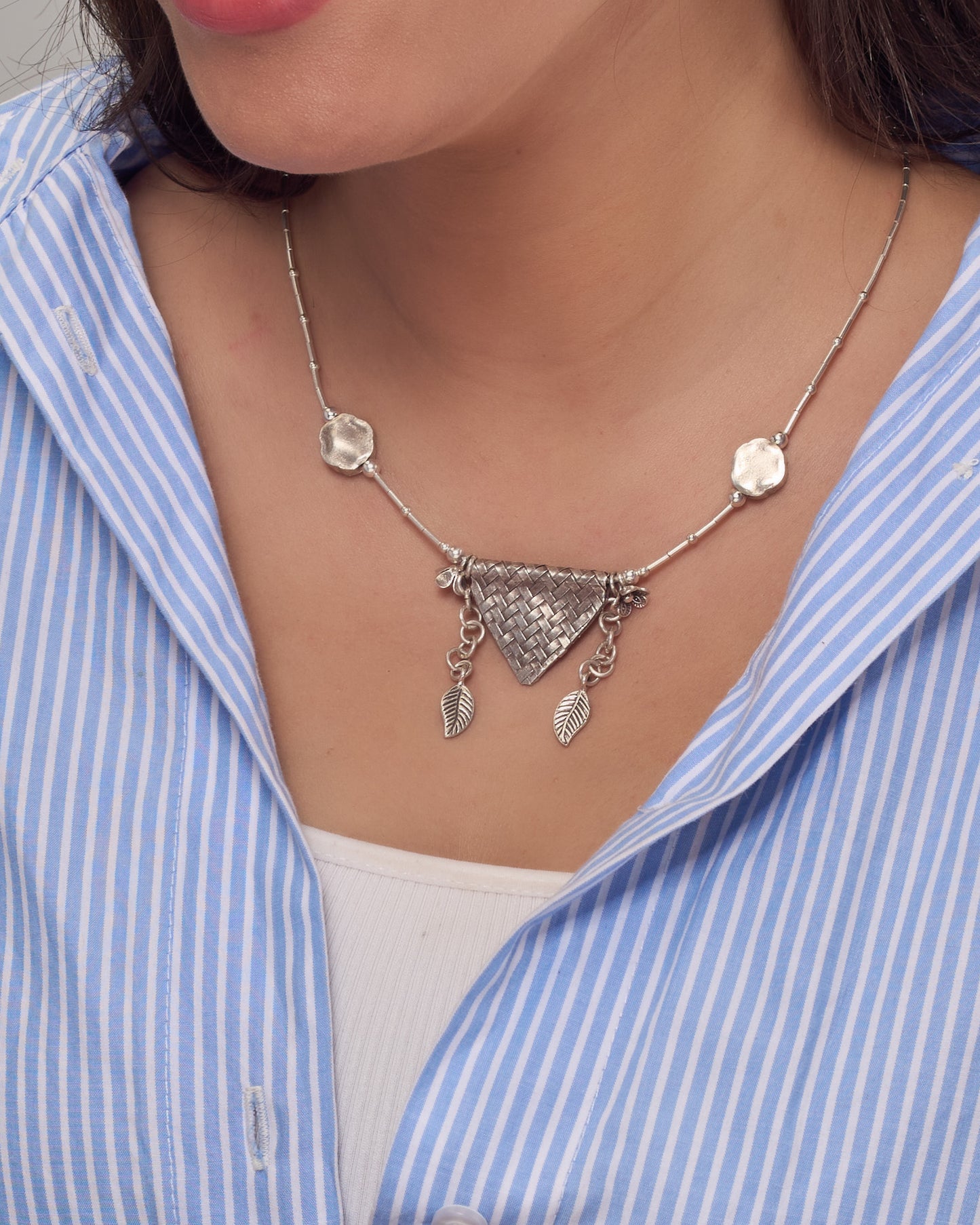 Woven Triangle Necklace