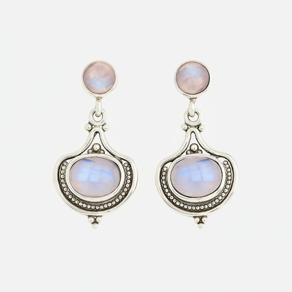 Oval Stone Earrings