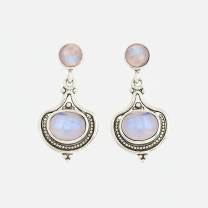 Oval Stone Earrings