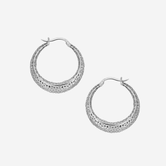 Textured Hoop Earrings