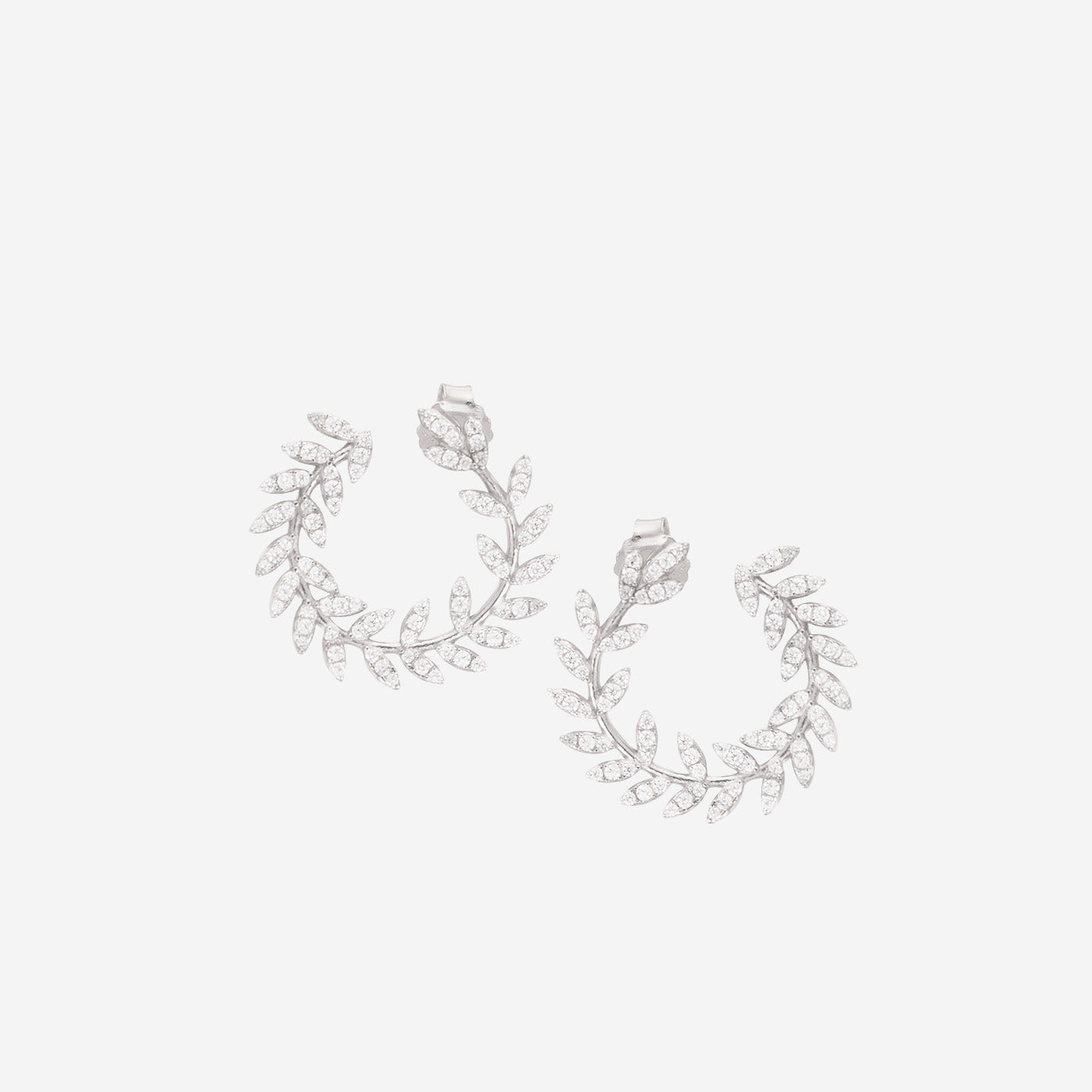Leaf Zircon Earrings