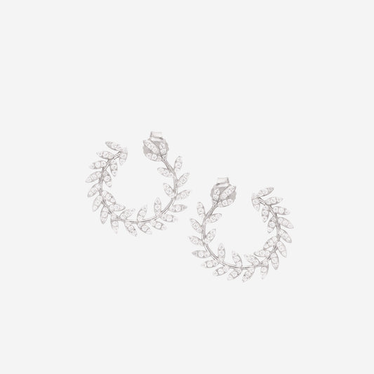 Leaf Zircon Earrings