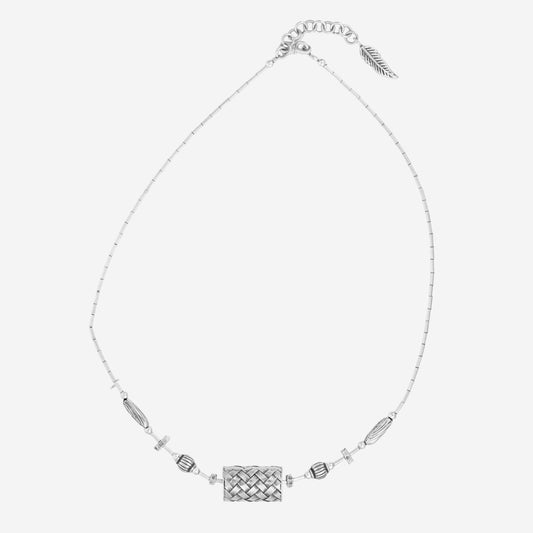 Cylinder Woven Necklace