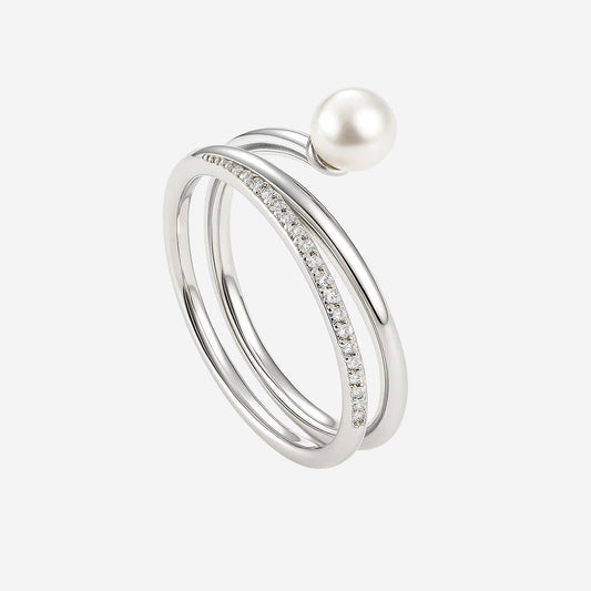 Spiral Pearl Ring