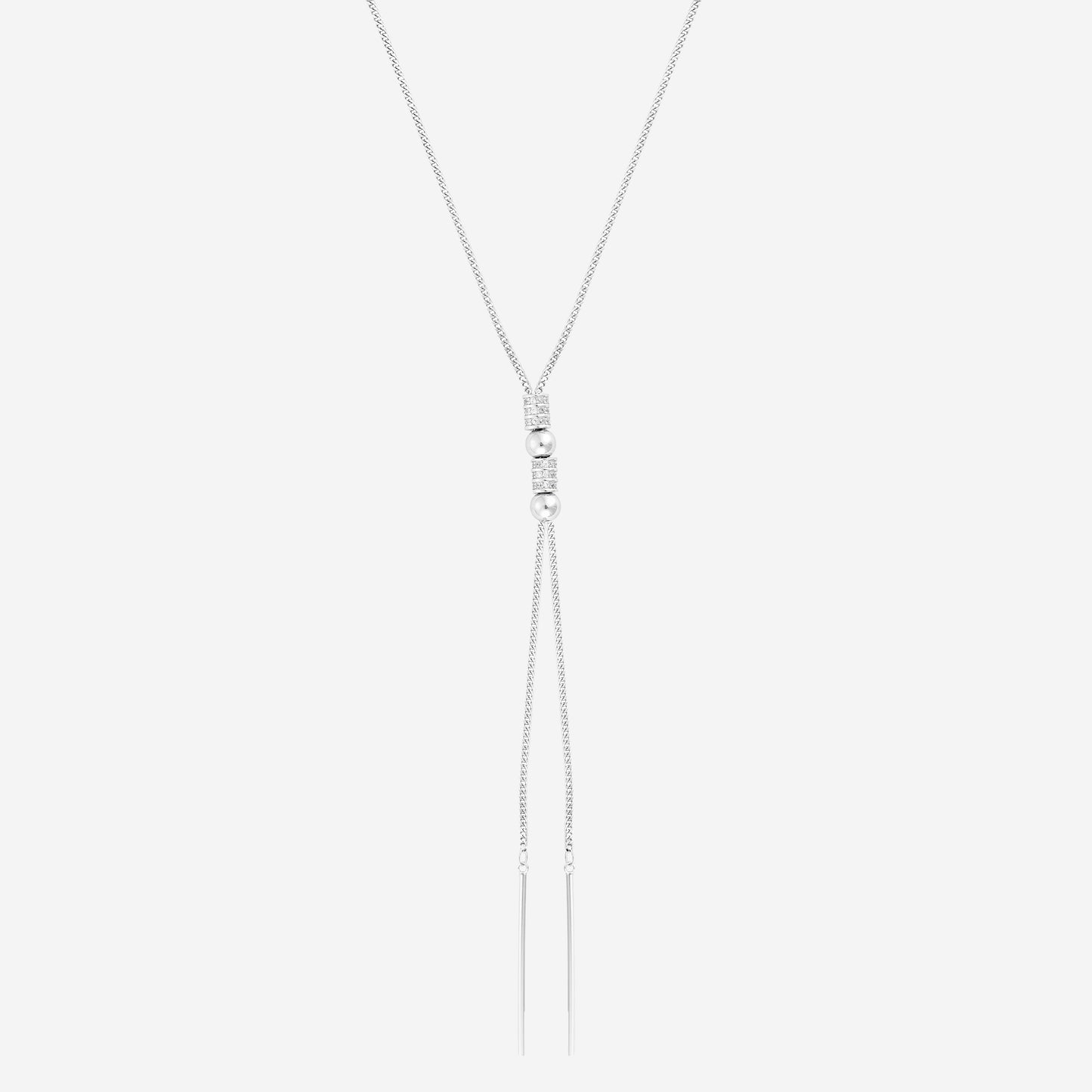 Cylinder Zircon Beads Necklace
