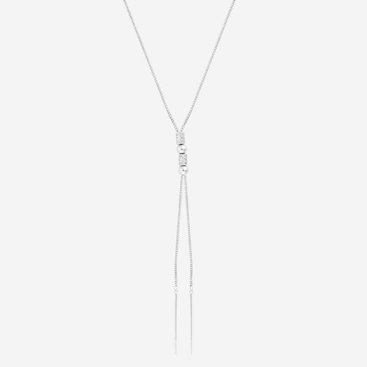 Cylinder Zircon Beads Necklace