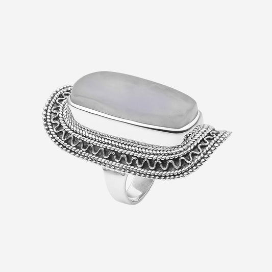 Large Rectangle Stone Ring