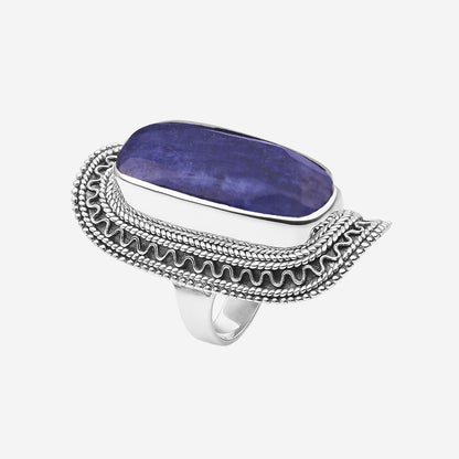 Large Rectangle Stone Ring
