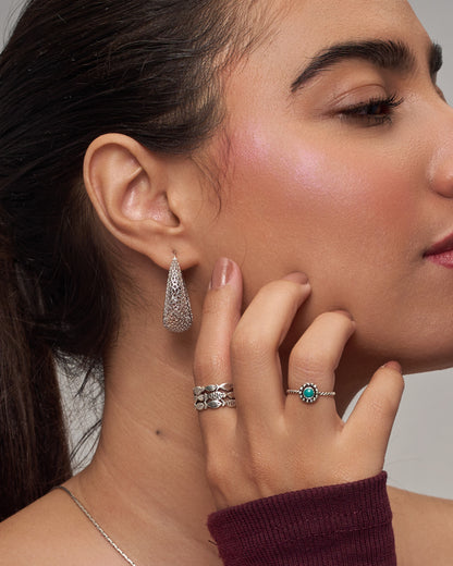 Textured Hoop Earrings
