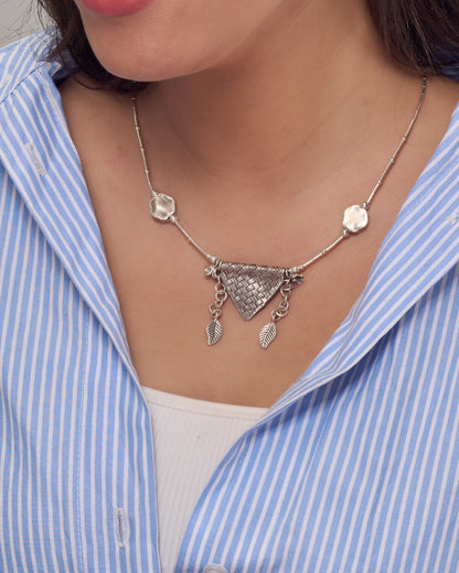 Woven Triangle Necklace