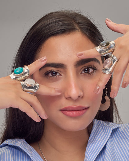 Large Oval Stone Ring