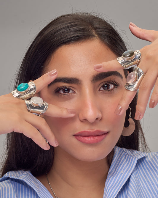 Large Oval Stone Ring